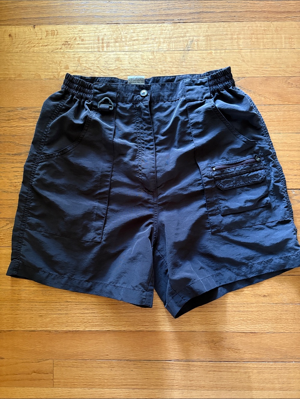 vintage black high rise hiking shorts